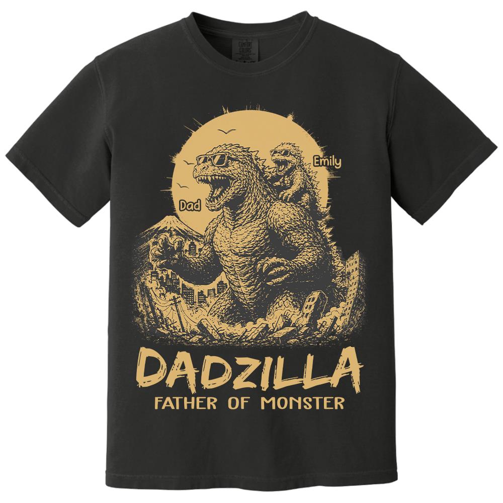 Dadzilla Father Of The Monsters Personalized Shirt Gift For Dad, Happy Father's Day 2026 T1807 Hv01