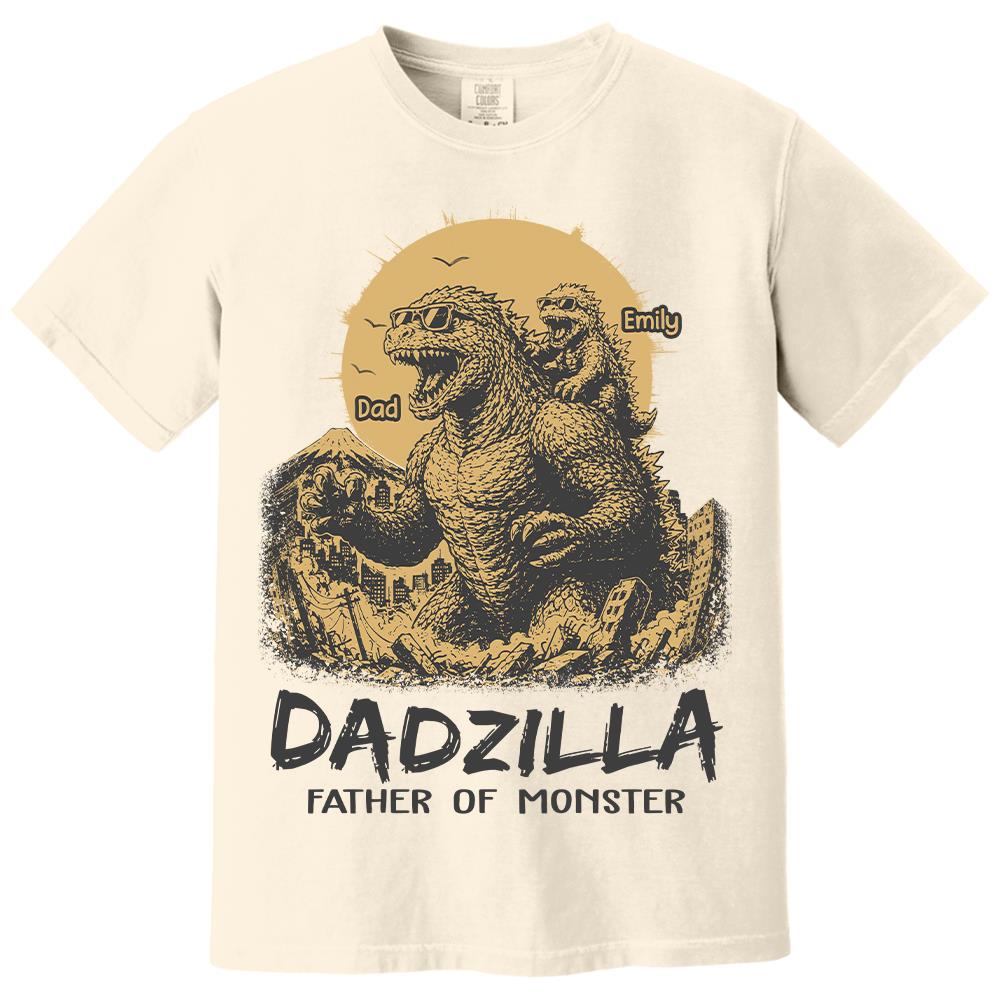 Dadzilla Father Of The Monsters Personalized Shirt Gift For Dad, Happy Father's Day 2026 T1807 Hv01