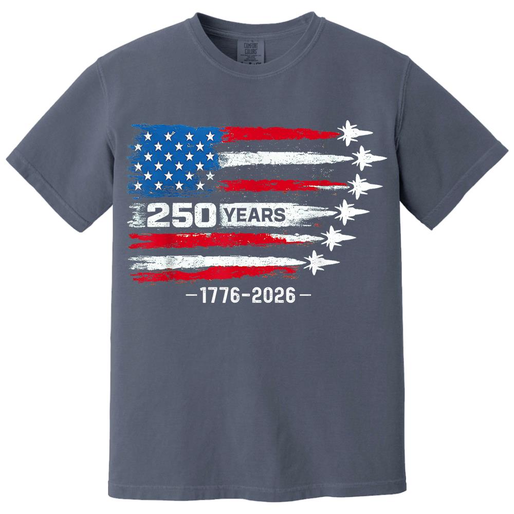 USA 250th Anniversary T-Shirt, America 250 Years 1776-2026 4th of July Tee Hv01