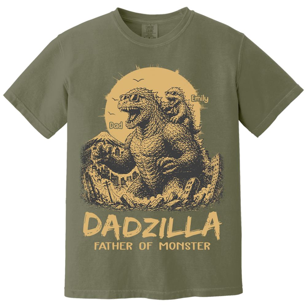 Dadzilla Father Of The Monsters Personalized Shirt Gift For Dad, Happy Father's Day 2026 T1807 Hv01