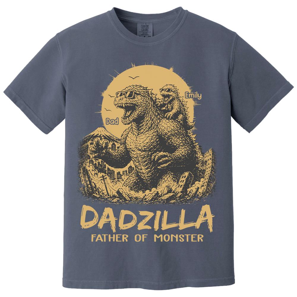 Dadzilla Father Of The Monsters Personalized Shirt Gift For Dad, Happy Father's Day 2026 T1807 Hv01