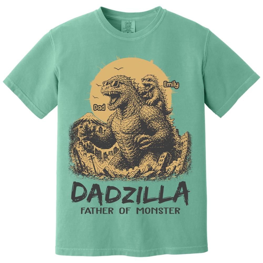 Dadzilla Father Of The Monsters Personalized Shirt Gift For Dad, Happy Father's Day 2026 T1807 Hv01