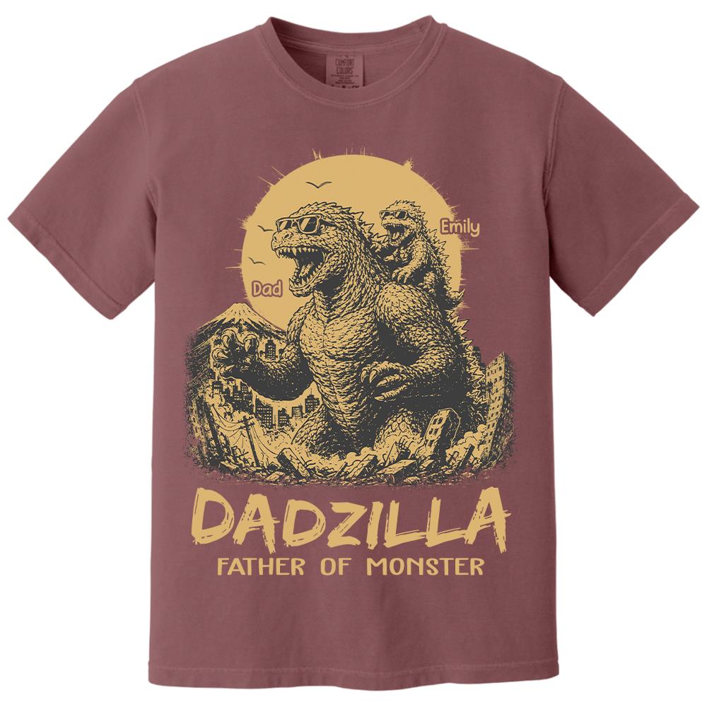Dadzilla Father Of The Monsters Personalized Shirt Gift For Dad, Happy Father's Day 2026 T1807 Hv01