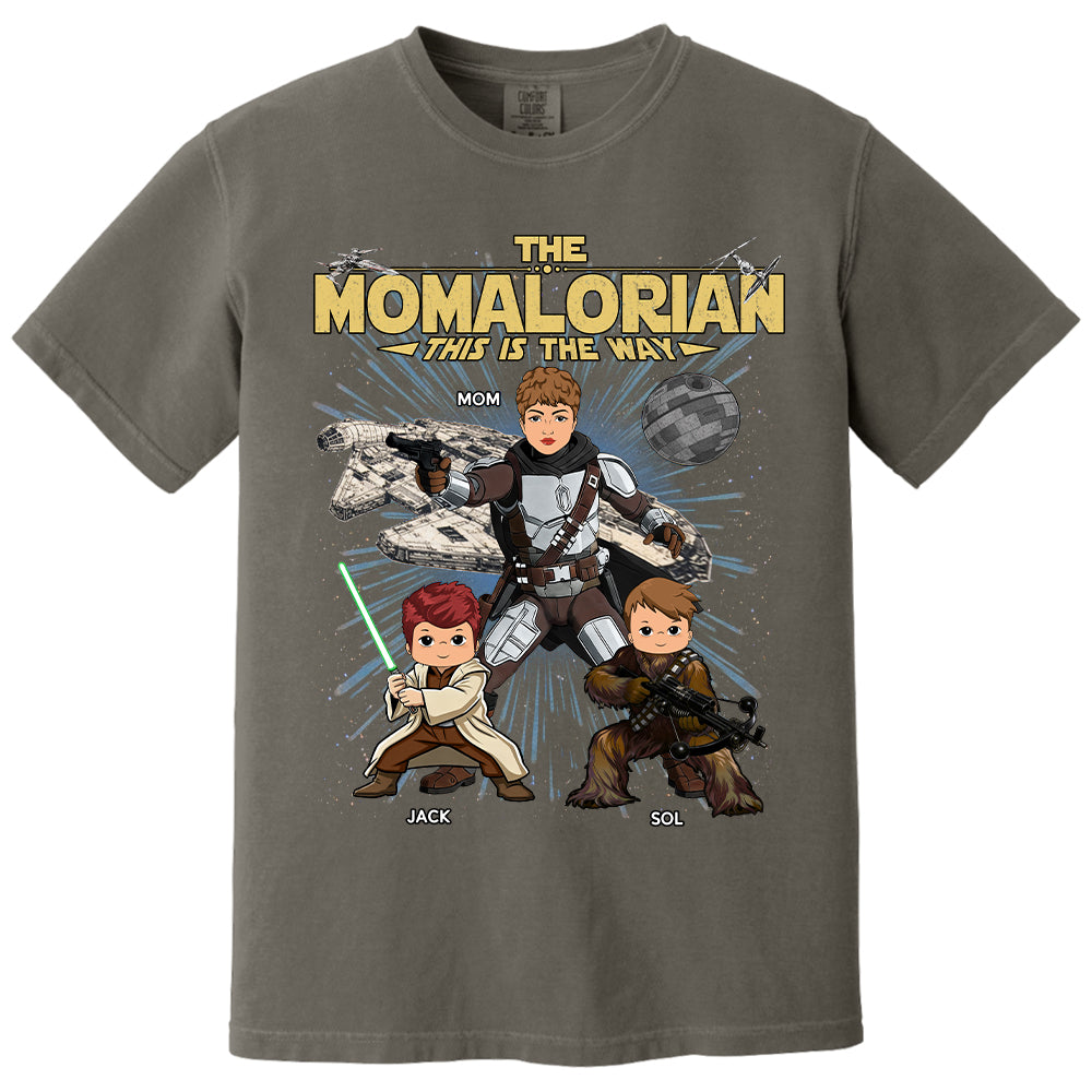 The Momalorian This Is The Way Personalized Vintage Style Shirt For Mom Mother's Day Gift T1807 T24
