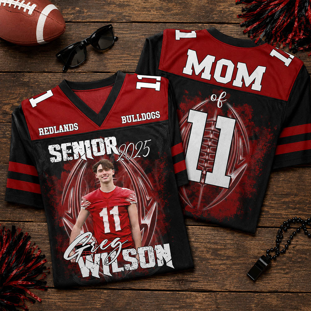 Custom Photo Football Jersey Shirt For Football Family Game Day Shirt H2511