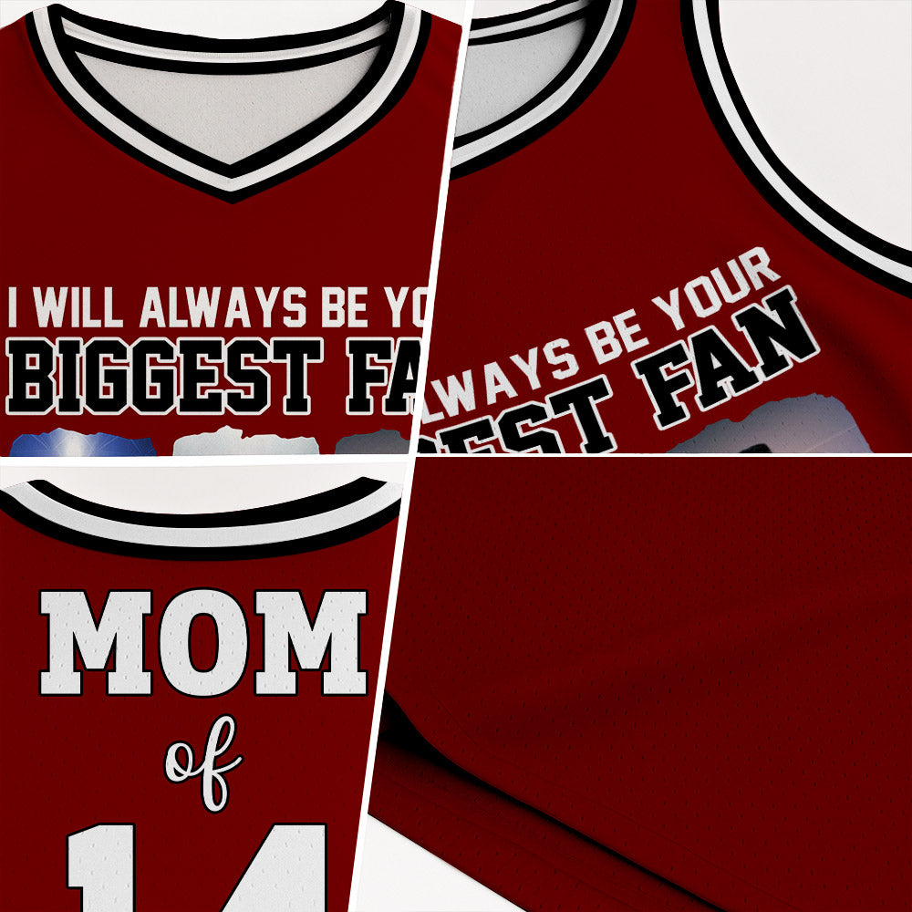 I Will Always Be Your Biggest Fan, Personalized Basketball Jersey For Basketball Mom Sport Family NA02 PT99