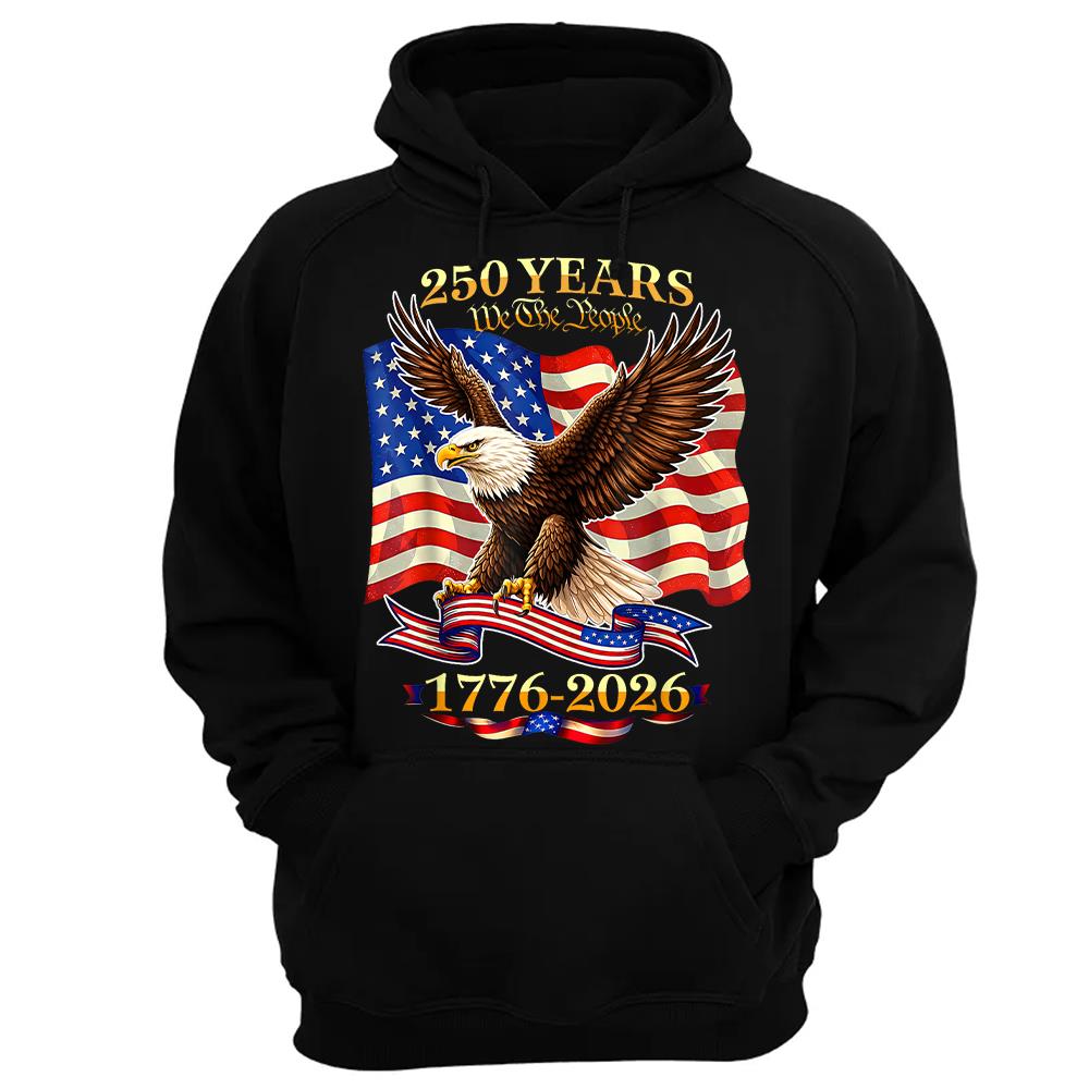 USA 250th Birthday T-Shirt, America 1776-2026 250 Years Fourth of July Tee Hv01