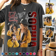 Just A Girl Who Loves Traveling – Custom Photo Vacation T-Shirt for Adventure Lovers Vr2 NA02 Hv01