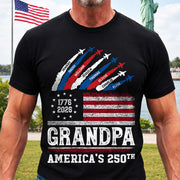 Proud Dad Grandpa Nation Flag American 250th Anniversary, Personalized Cool Shirt For Father's Day, Gift For Dad, Grandpa, Husband MI209 VH01