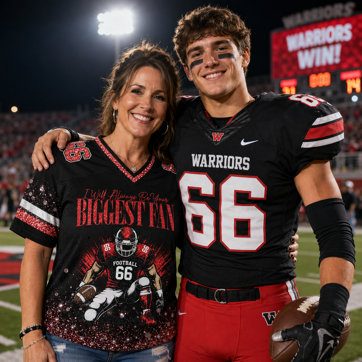 I'll Always Be Your Biggest Fan - Personalized Football Jersey For Football Mom - Gift For Sport Family T1807 T24