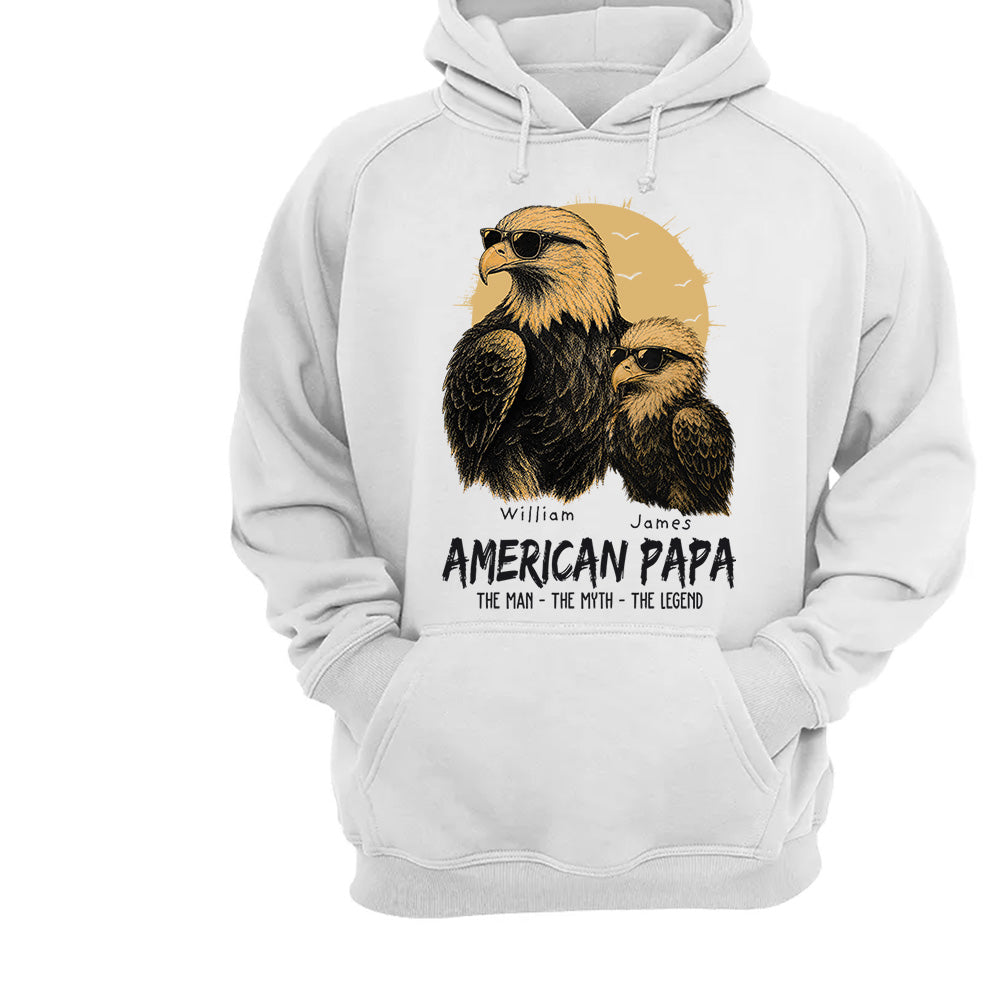 Eagle American Dad The Man The Myth The Legend, Personalized Funny Papa T-Shirt Father's Day, Cool Dad Eagle Tee, Gifts for Dad Husband MI209 VH01