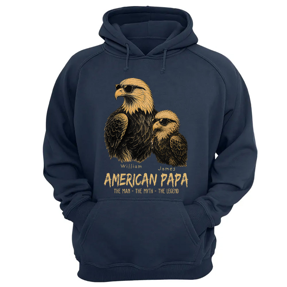 Eagle American Dad The Man The Myth The Legend, Personalized Funny Papa T-Shirt Father's Day, Cool Dad Eagle Tee, Gifts for Dad Husband MI209 VH01