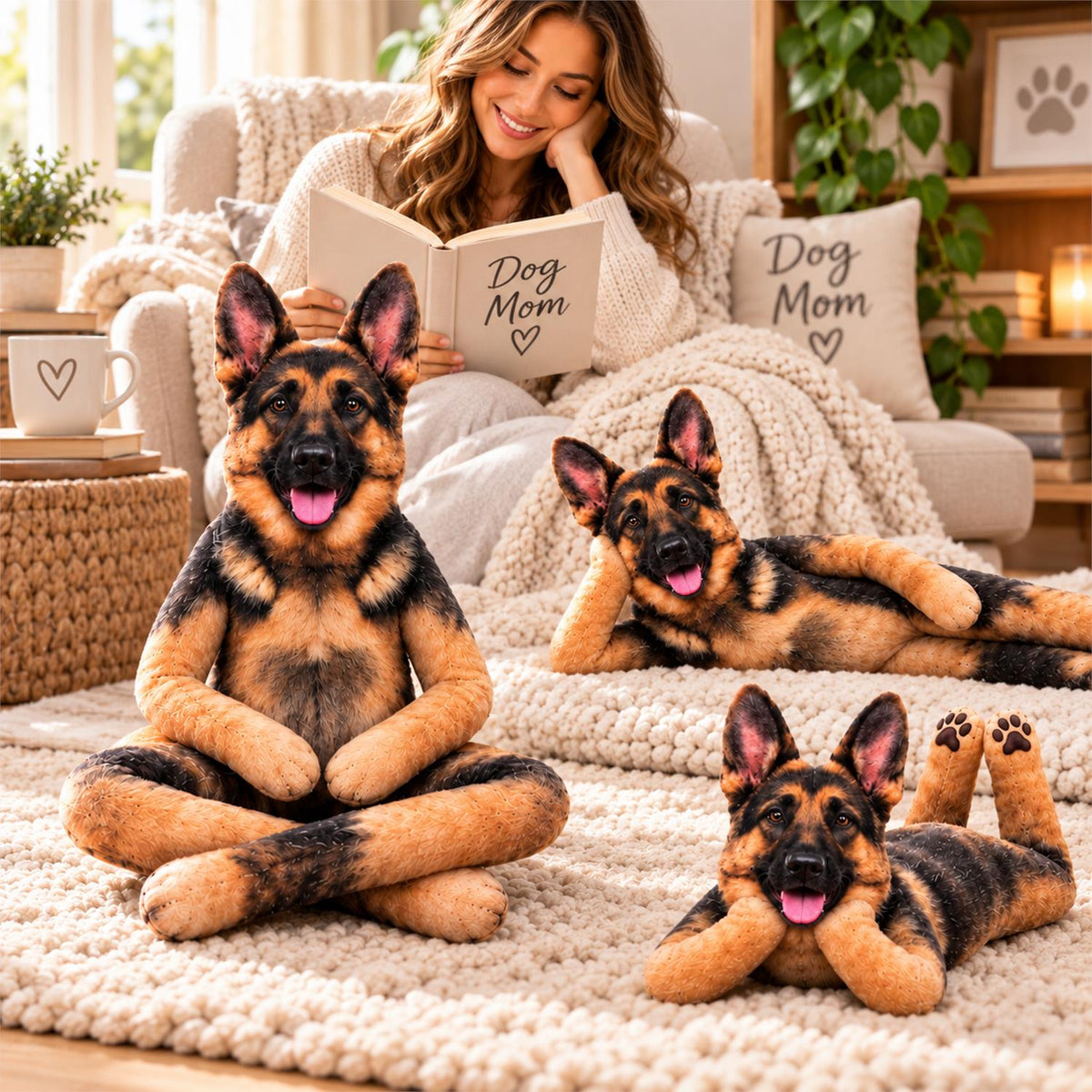 Personalized German Shepherd Photo Pet Squishy Toy Poseable Plush Doll, Funny Gift For Dog Mom, Dad, Cat Lover T1807 Hv01 TL06