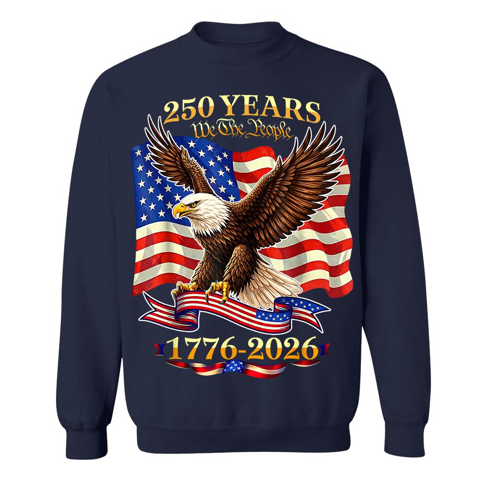 USA 250th Birthday T-Shirt, America 1776-2026 250 Years Fourth of July Tee Hv01