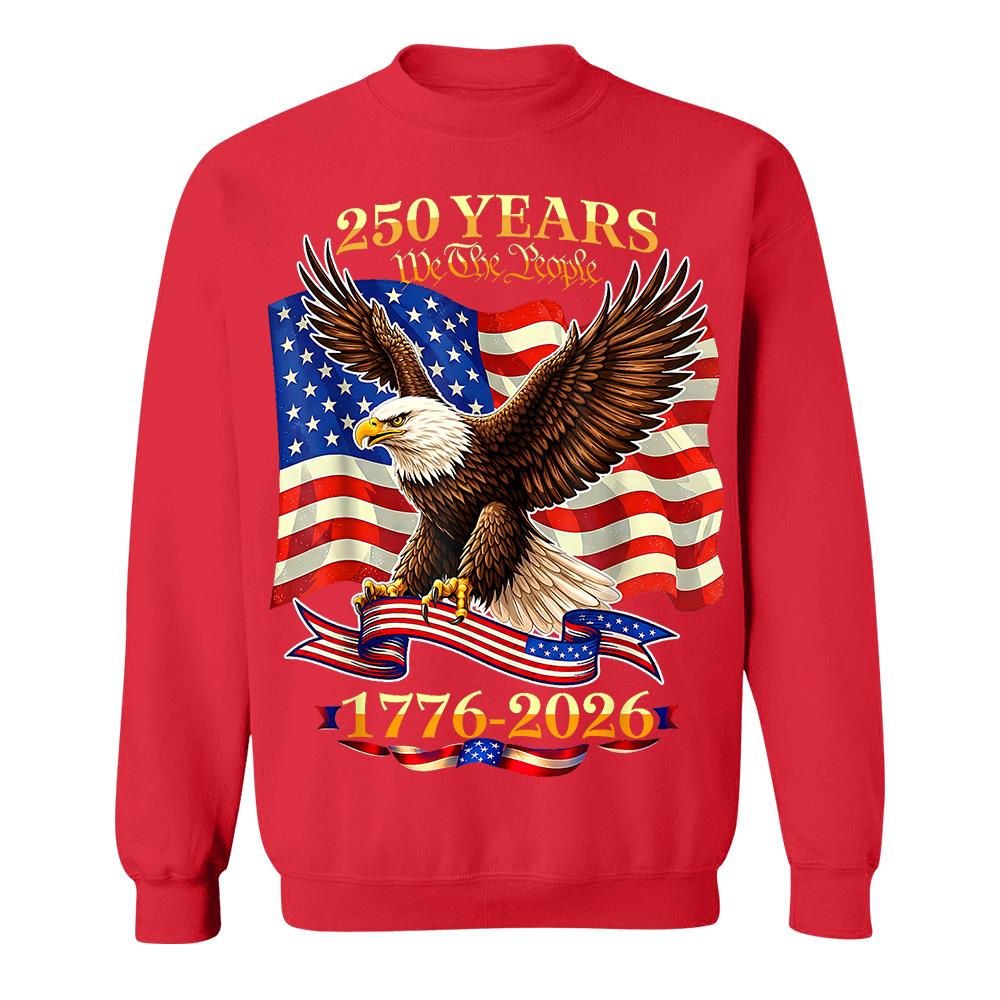 USA 250th Birthday T-Shirt, America 1776-2026 250 Years Fourth of July Tee Hv01