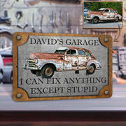 I Can Fix Anything Garage Metal Sign - Custom Car Photo Sign - Personalized Workshop Sign A2110 Pt99