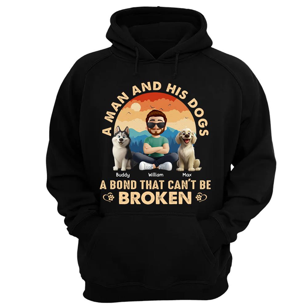 A Girl And Her Dog A Bond That Can't Be Broken - Personalized Shirt - Gift For Dog Lover T1807 Hv01