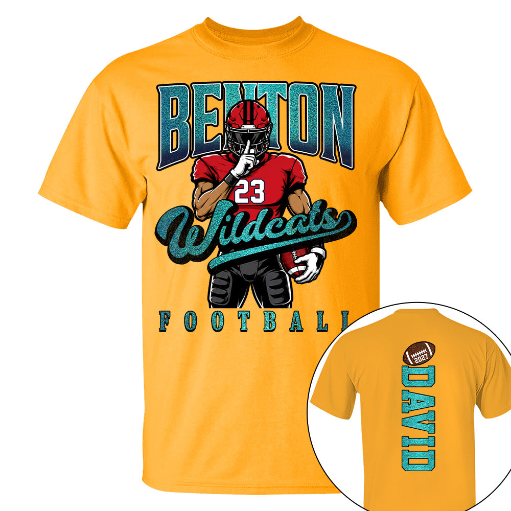 Custom Football Mom Shirt Glitter Mascot Shirt Game Day L0411 Nh00