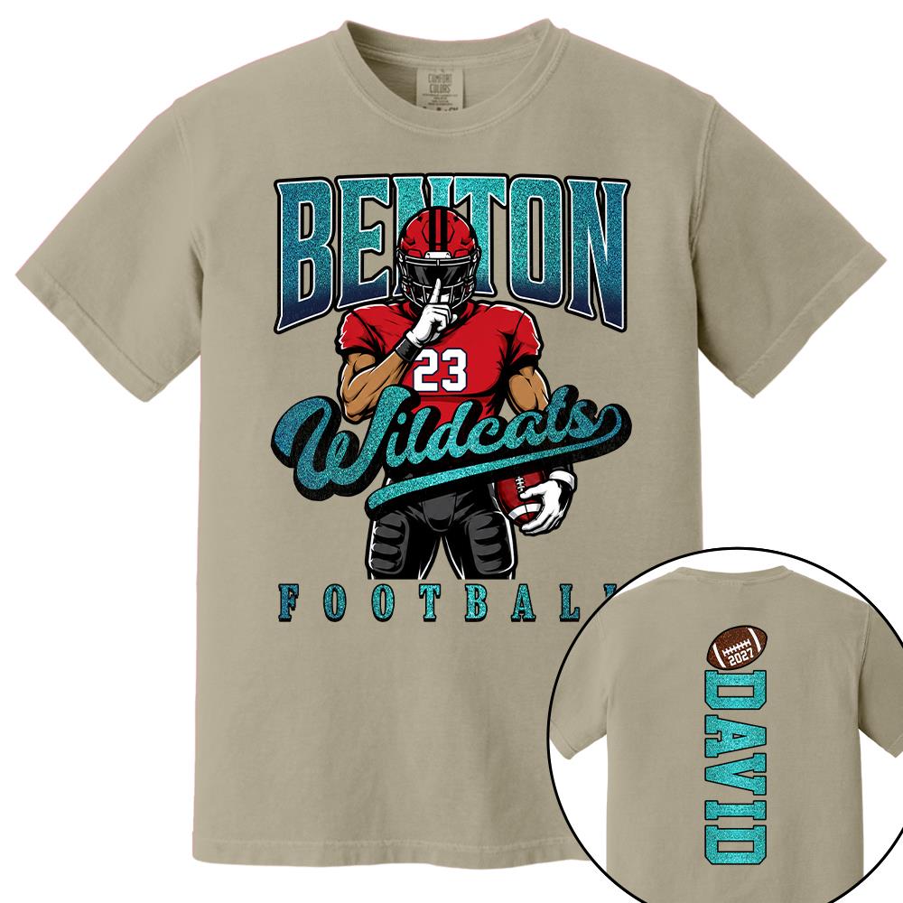 Custom Football Mom Shirt Glitter Mascot Shirt Game Day L0411 Nh00