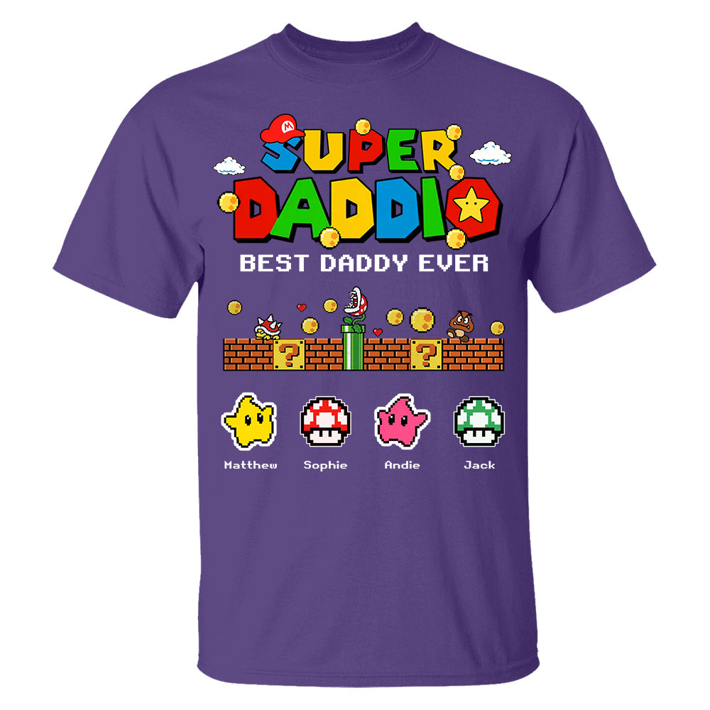 Personalized Super Daddio Shirt, Best Daddy Ever, Gift For Father's Day L0411 Hv01