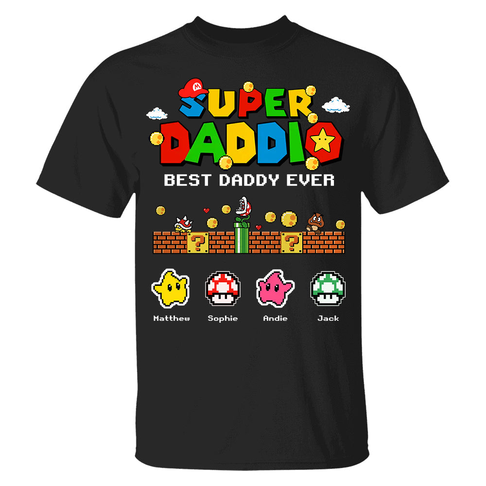 Personalized Super Daddio Shirt, Best Daddy Ever, Gift For Father's Day L0411 Hv01