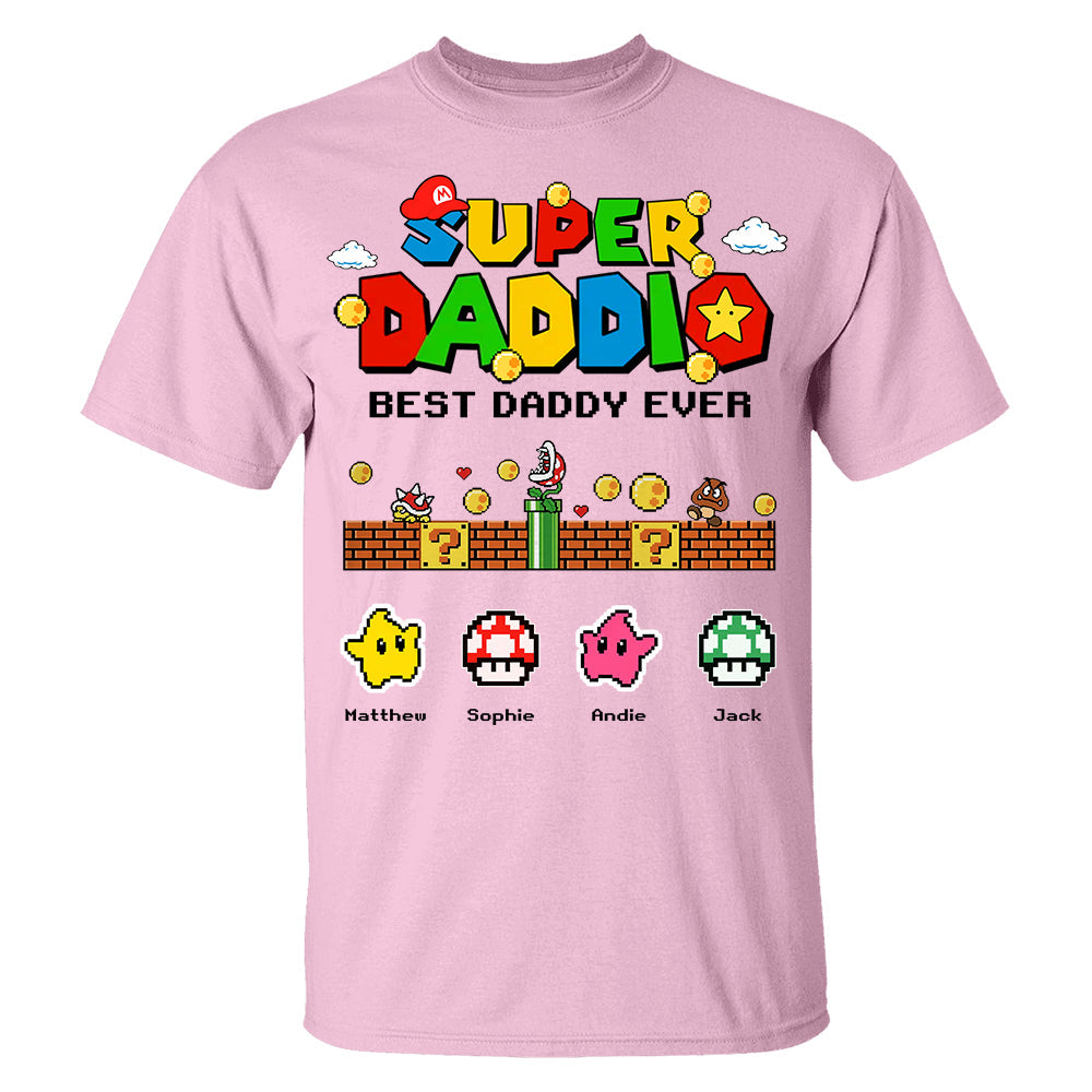 Personalized Super Daddio Shirt, Best Daddy Ever, Gift For Father's Day L0411 Hv01