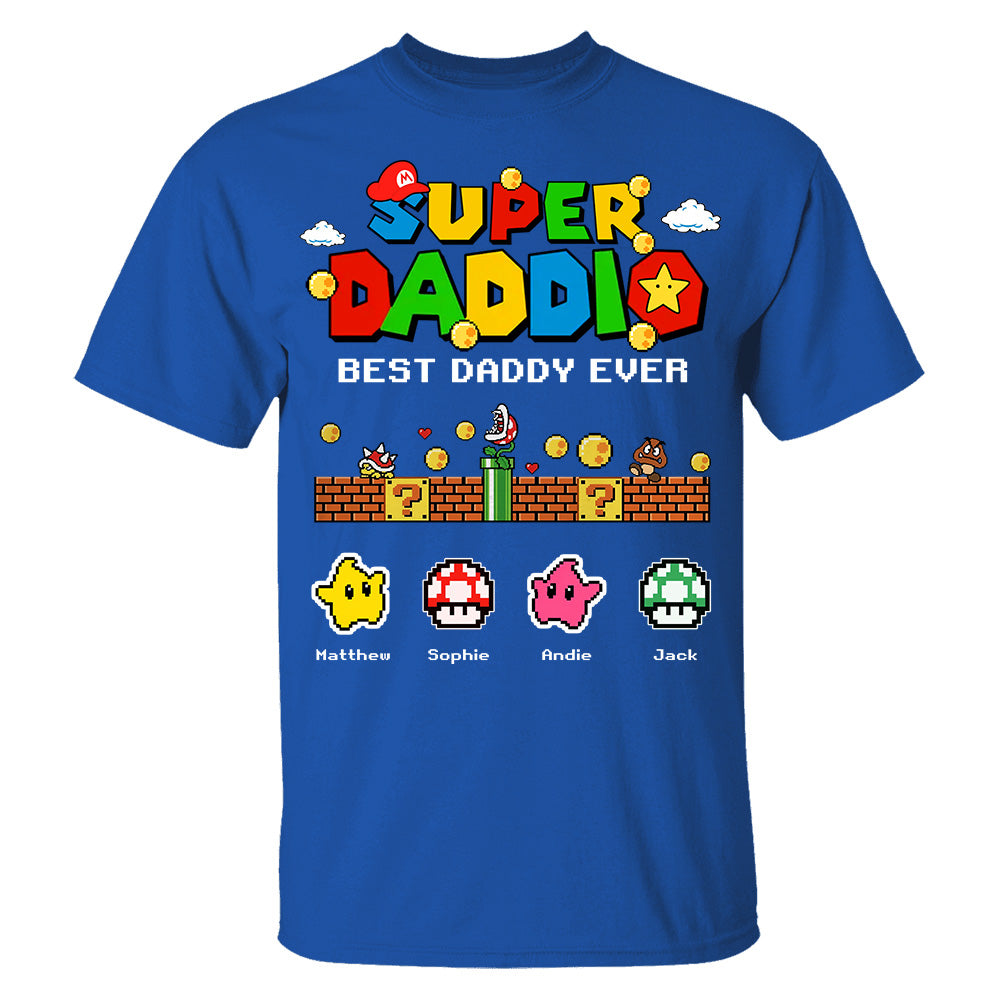 Personalized Super Daddio Shirt, Best Daddy Ever, Gift For Father's Day L0411 Hv01
