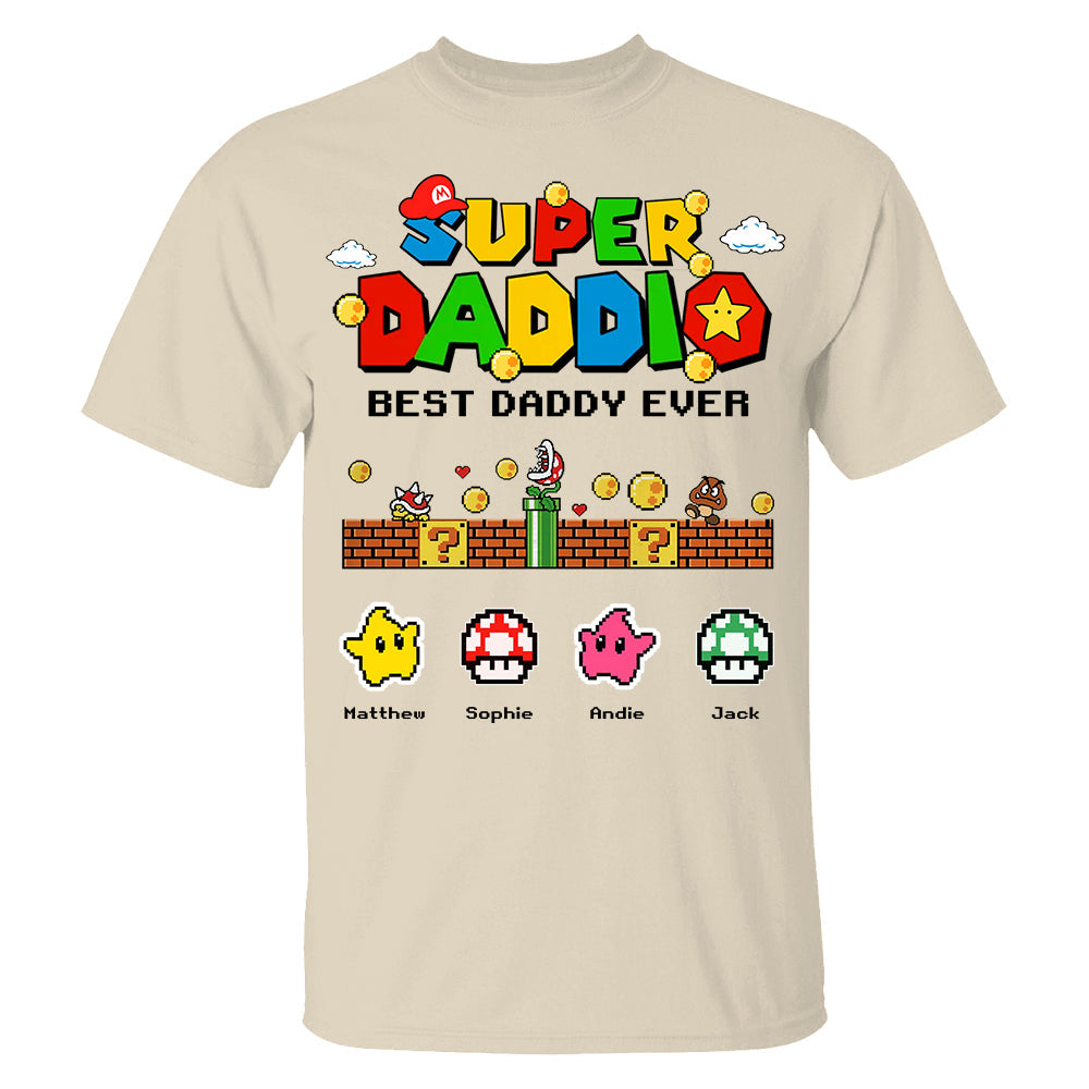 Personalized Super Daddio Shirt, Best Daddy Ever, Gift For Father's Day L0411 Hv01