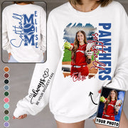 Custom Photo Softball Shirt, Personalized Softball Mom Shirt, Softball Hoodie, Softball Dad Sweatshirt T1807