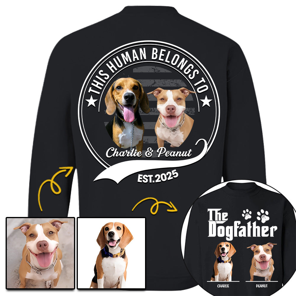 The Dog Father, Personalized Custom Photo Dog Dad Mom Shirt, Gift For Dog Lover Vr2 T1807