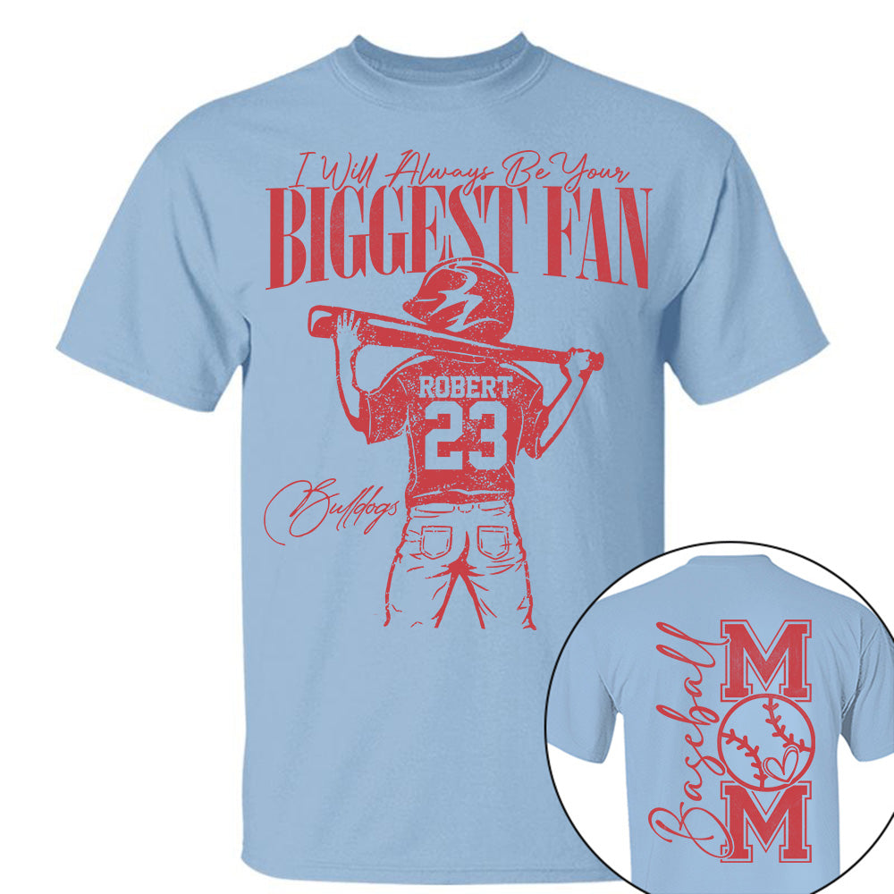 Personalized Baseball Mom Game Day Shirt - Personalized Mascot, Name & Number Baseball Player A2110