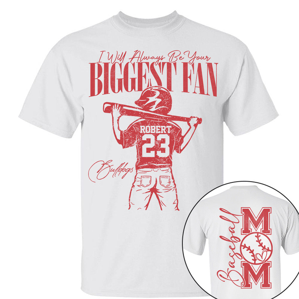 Personalized Baseball Mom Game Day Shirt - Personalized Mascot, Name & Number Baseball Player A2110