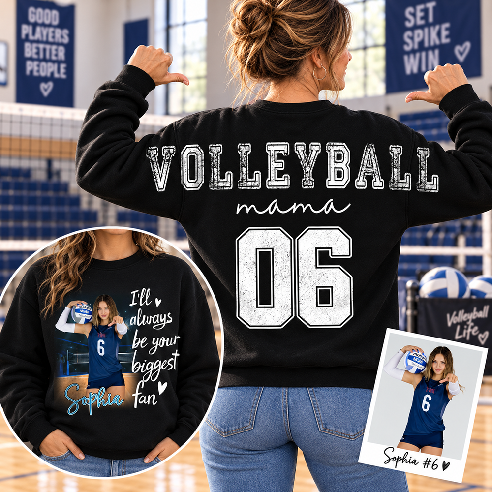 Personalized I Will Always Be Your Biggest Fan, Custom Large Back Graphic Shirt, Gift For Volleyball Mom Volleyball Family Volleyball Lovers MI209 Hv01