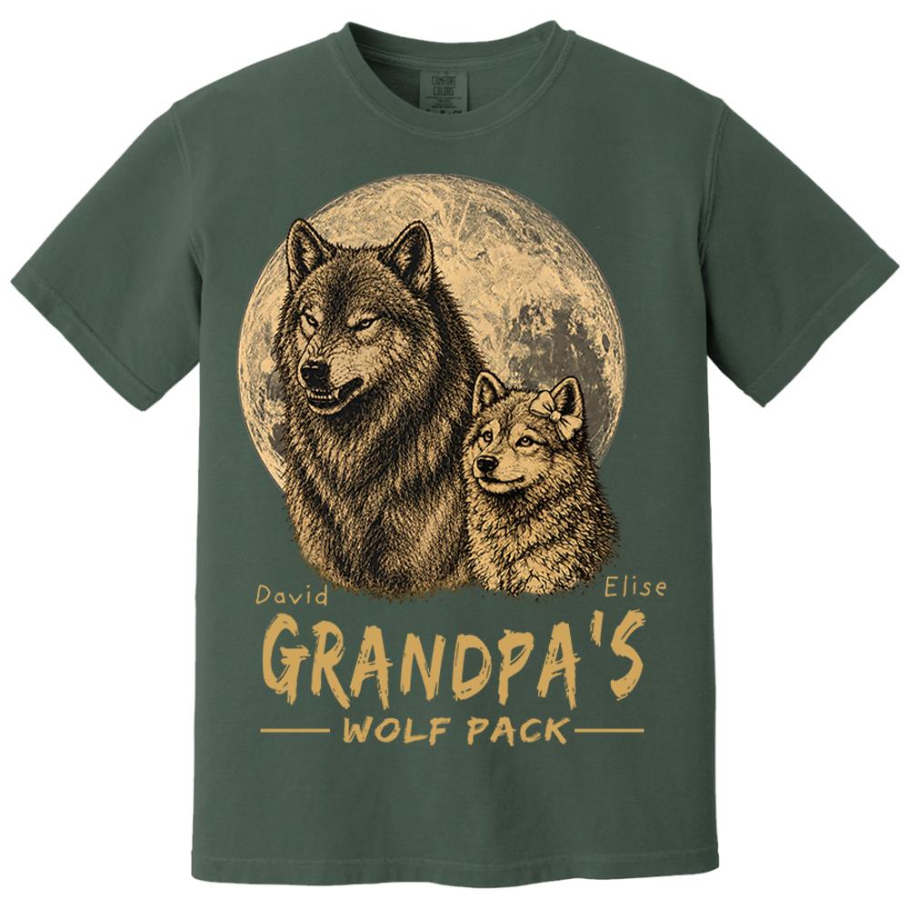 Grandpa Wolf Pack-Personalized Shirt - Father's Day, Gift For Dad, Grandpa, Father's Day Gift Na02 Nh00