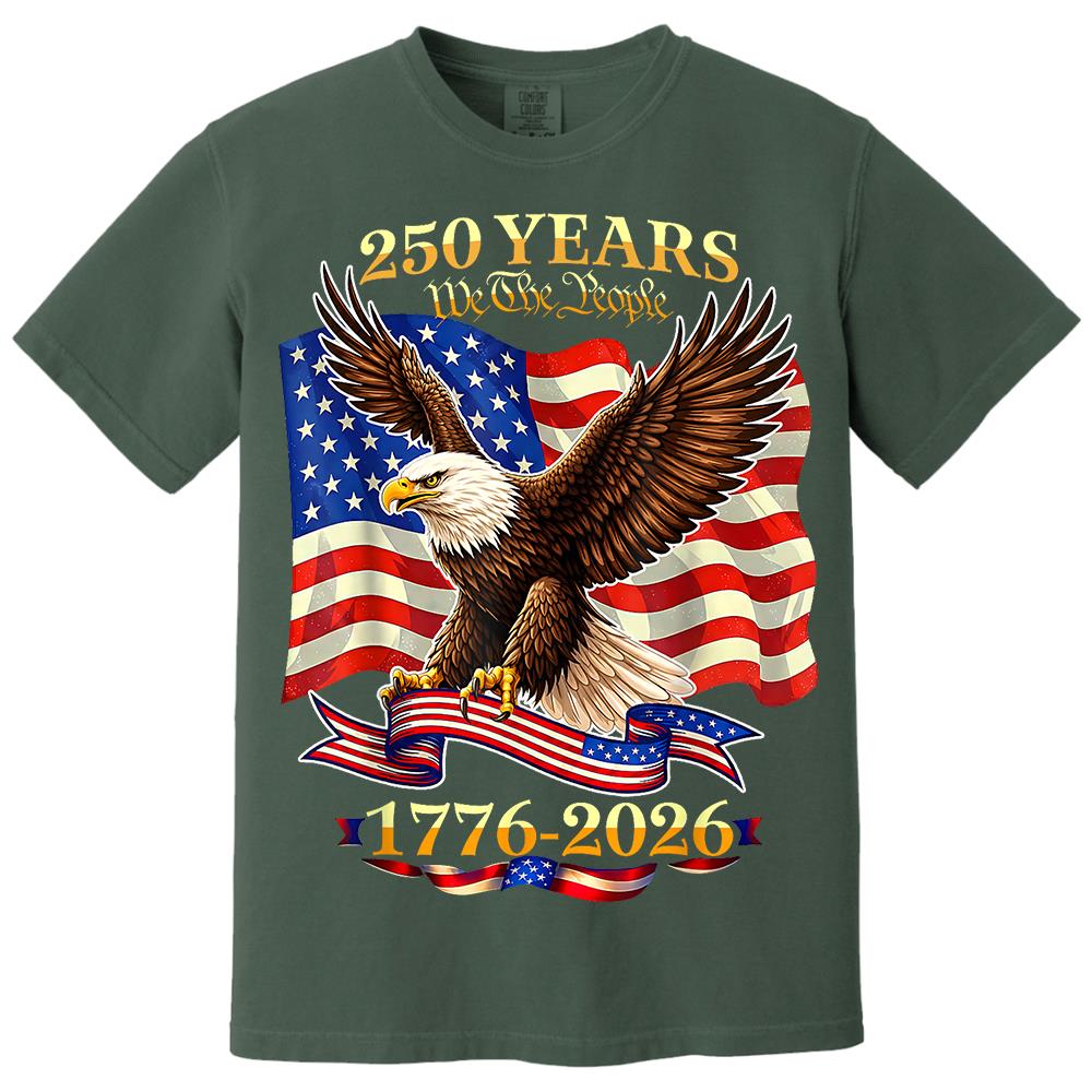 USA 250th Birthday T-Shirt, America 1776-2026 250 Years Fourth of July Tee Hv01