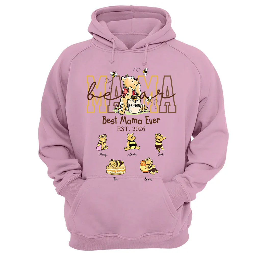 Mama Bear, Best Mama Ever, Personalized Mama Bear Grandma Bear Est Shirt Sweatshirt, Gift For Mom Grandma Gift For Mother's Day