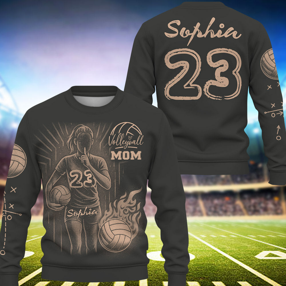 Personalized Bleach Style Volleyball Shirt For Volleyball Mom Pt99