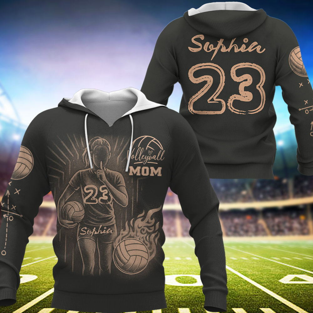 Personalized Bleach Style Volleyball Shirt For Volleyball Mom Pt99