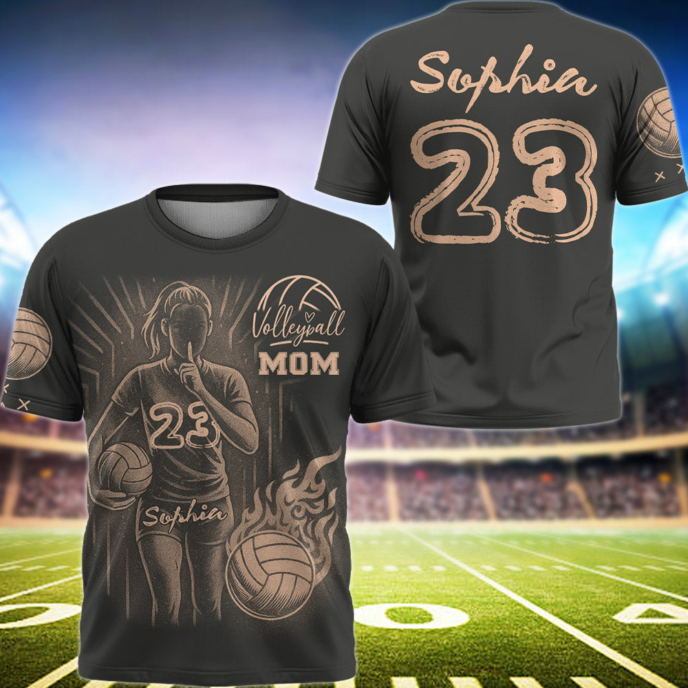 Personalized Bleach Style Volleyball Shirt For Volleyball Mom Pt99