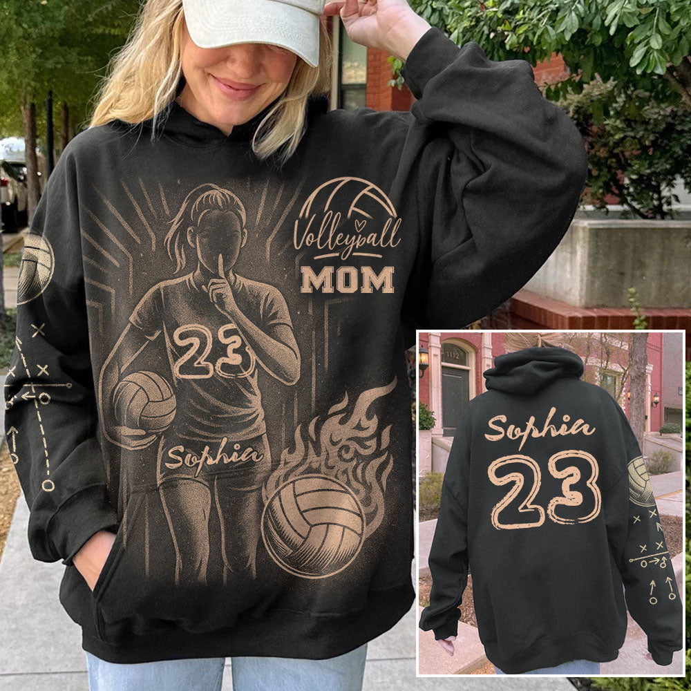 Personalized Bleach Style Volleyball Shirt For Volleyball Mom Pt99