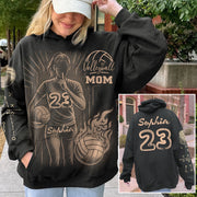 Personalized Bleach Style Volleyball Shirt For Volleyball Mom Pt99