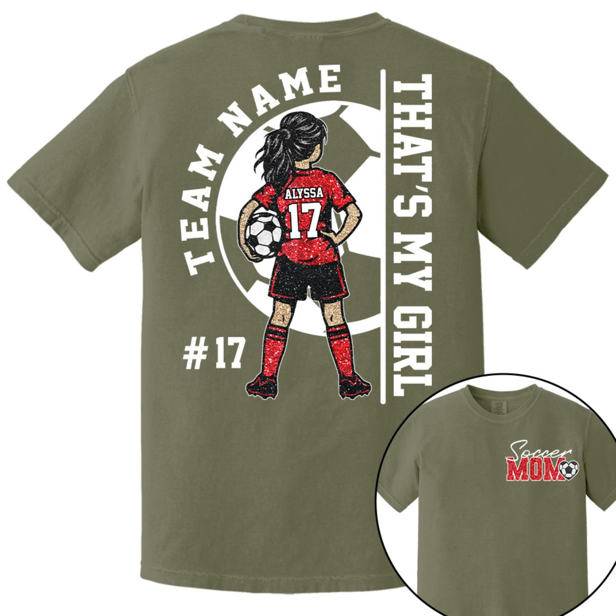 Personalized That’s My Girl Soccer Shirt, Custom Player Name & Number T-Shirt, Soccer Mom Gift Na02 Hv01 DH09
