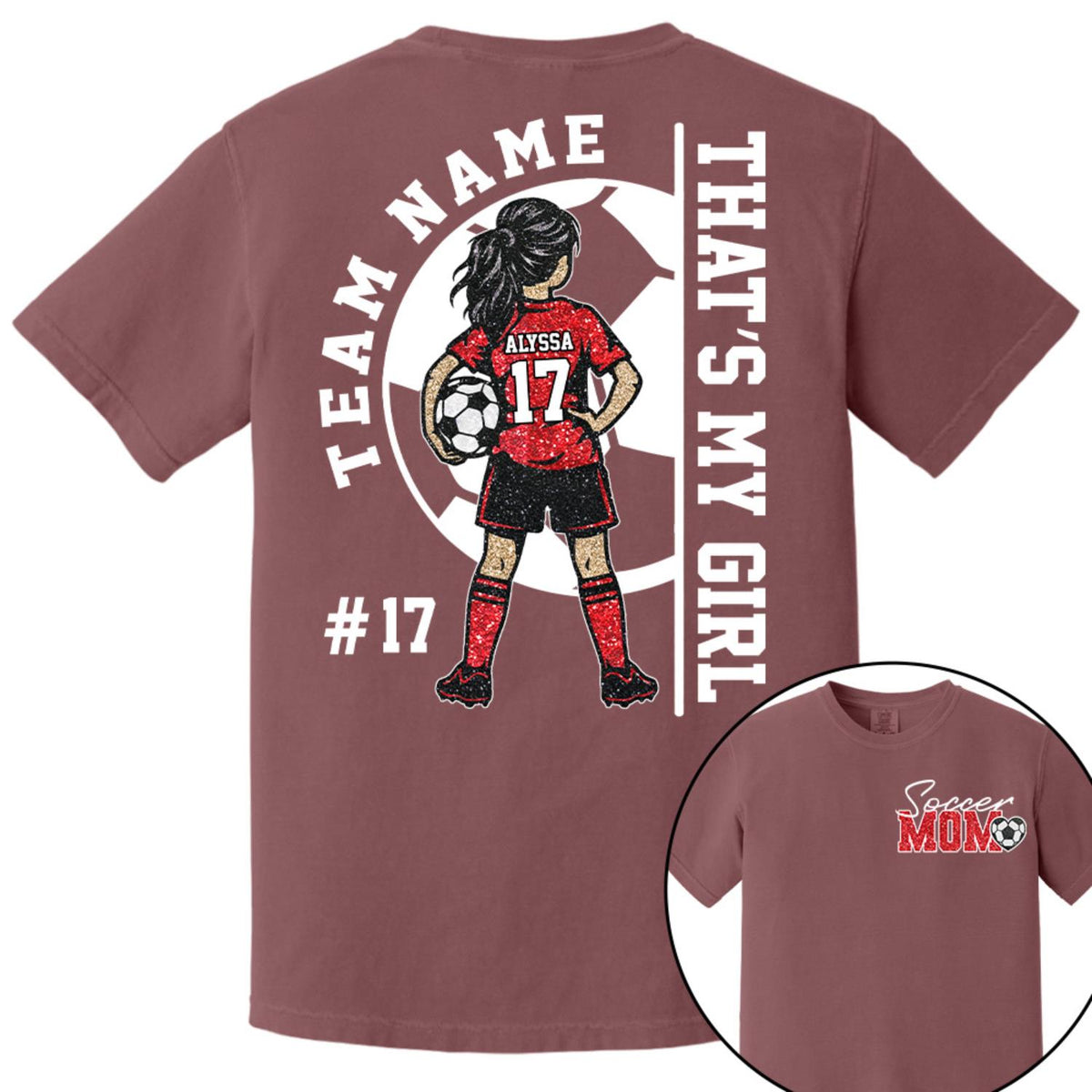 Personalized That’s My Girl Soccer Shirt, Custom Player Name & Number T-Shirt, Soccer Mom Gift Na02 Hv01 DH09