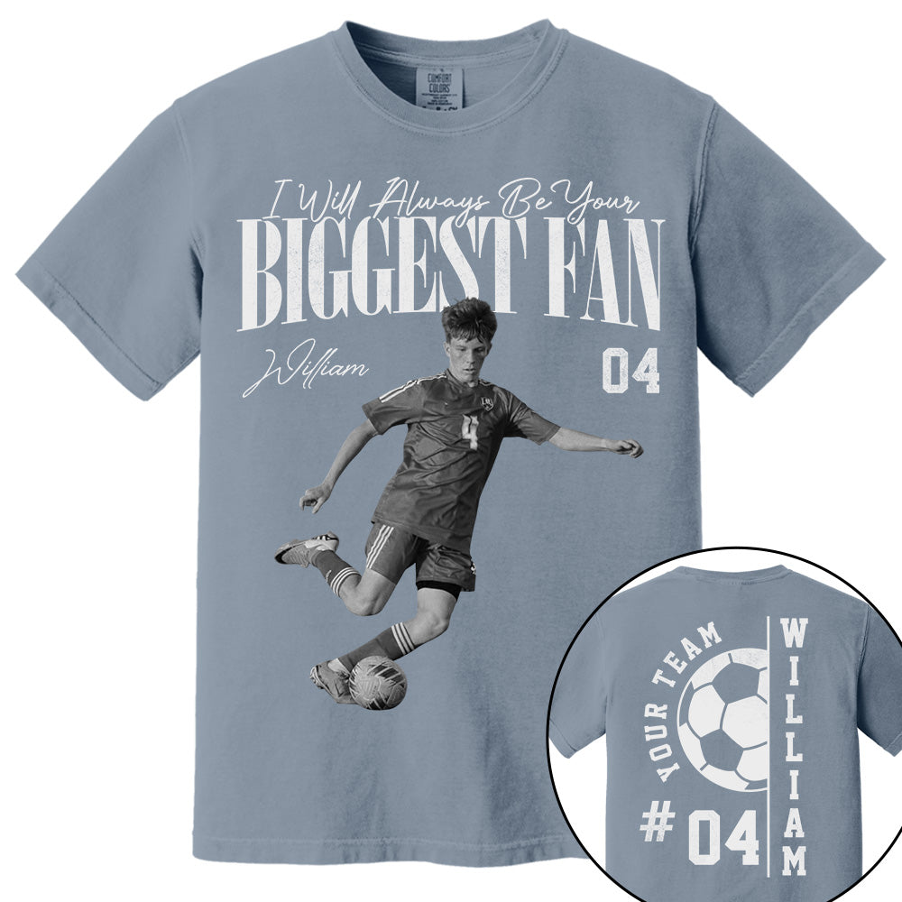 Personalized Soccer Mom Shirt - Washed Tee Retro Bootleg Shirt For Soccer Players T1807
