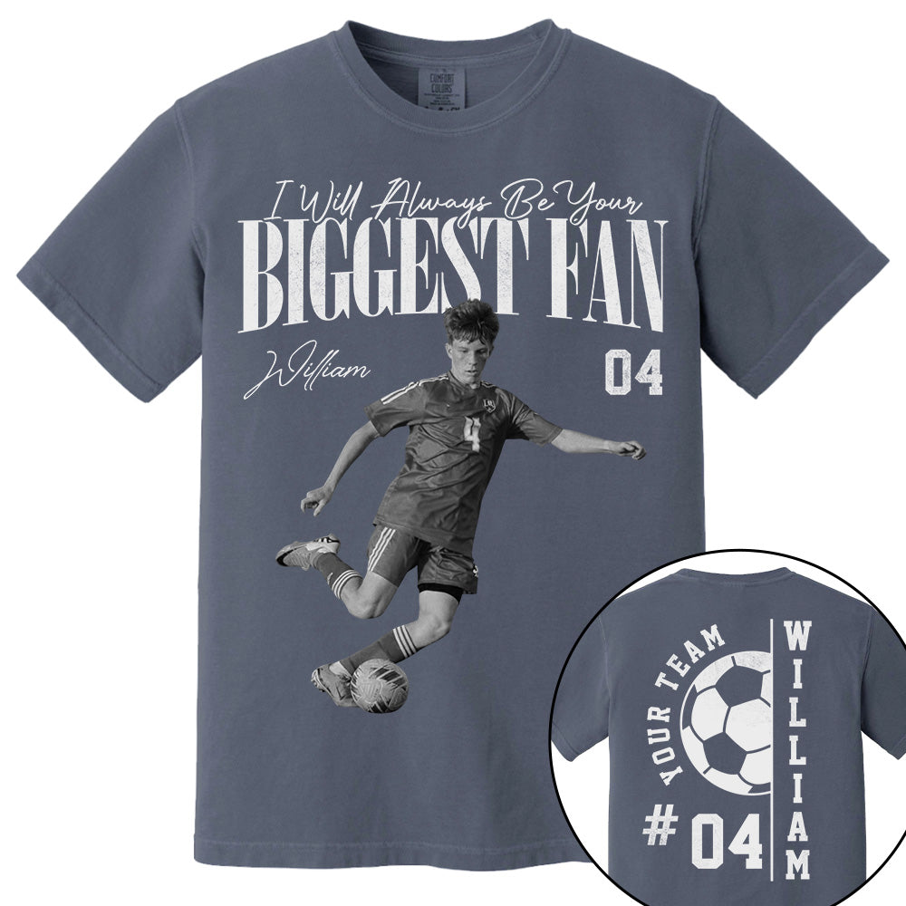 Personalized Soccer Mom Shirt - Washed Tee Retro Bootleg Shirt For Soccer Players T1807