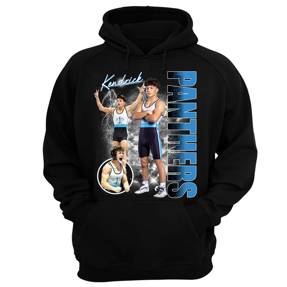 Custom Photo Wrestler Shirt - Personalized Team Name School Name Bootleg Shirt NA04 Hv01