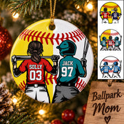 Personalized Baseball Softball Christmas Ornament, Custom Player Gift, Baseball Softball Lovers Gift T1807 T24