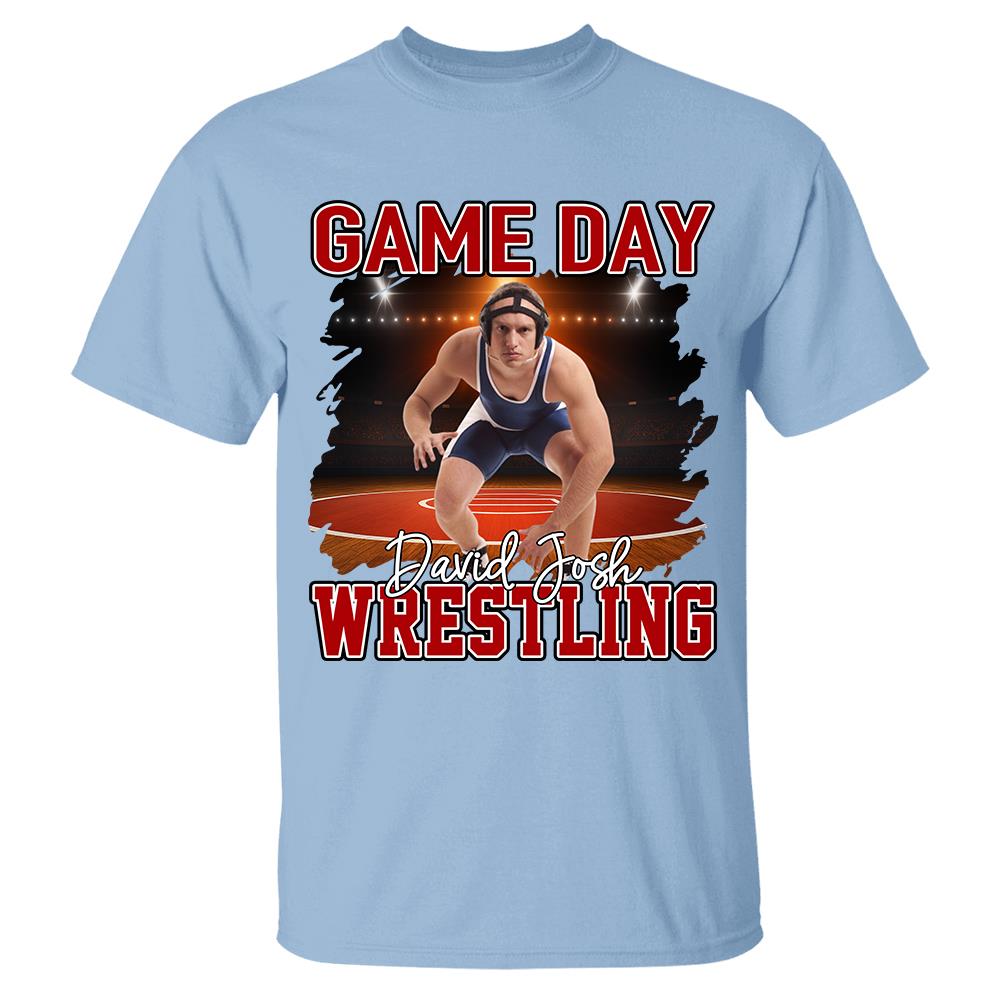 Custom Photo Wrestling Game Day Personalized Shirt Custom Name & Team Name NA04