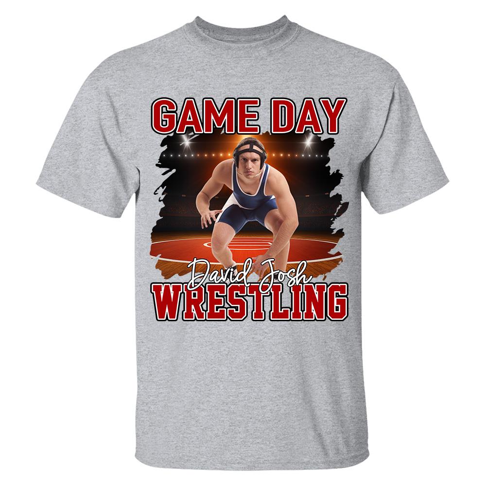 Custom Photo Wrestling Game Day Personalized Shirt Custom Name & Team Name NA04