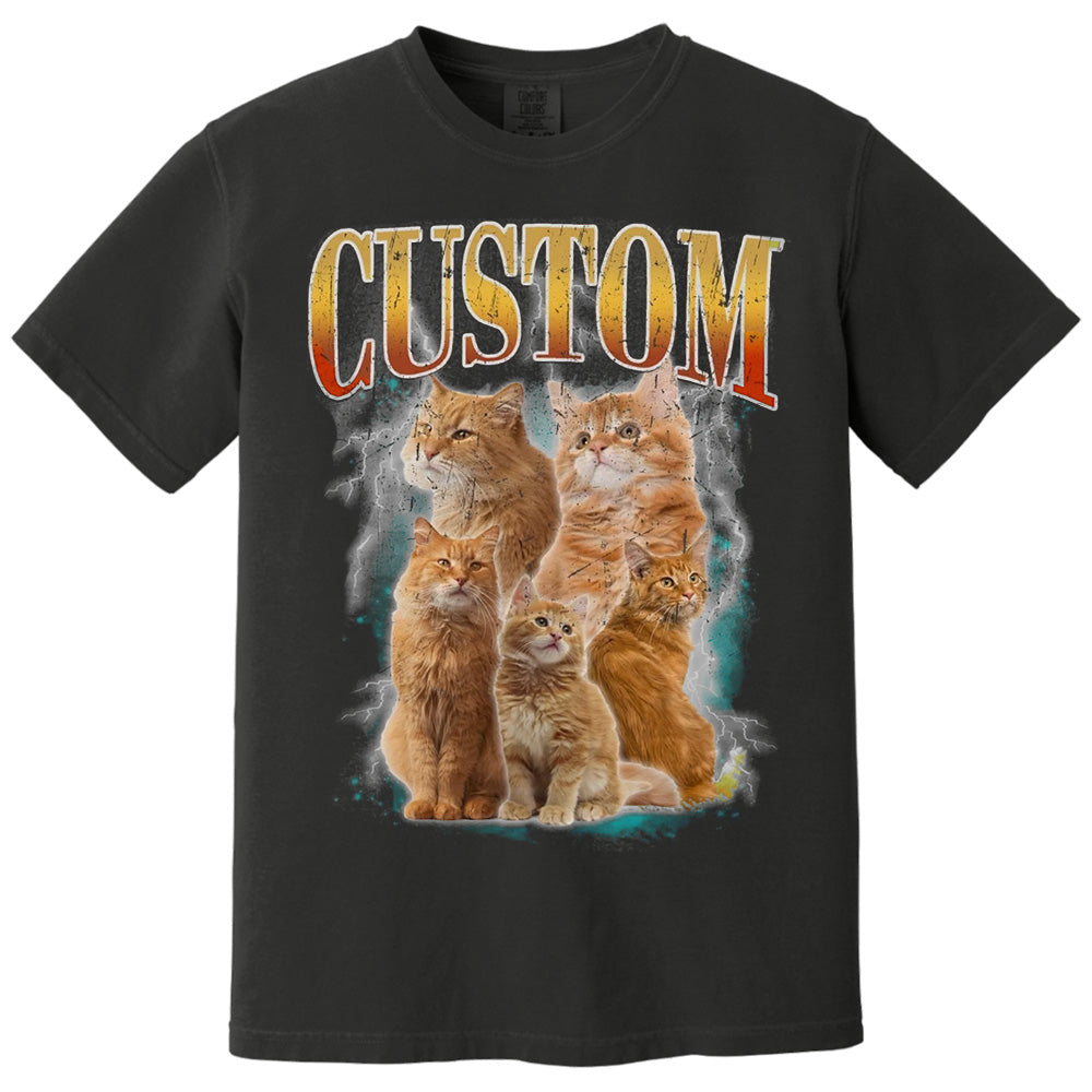 Kids Custom Pet Vintage Shirt Comfort Colors Dog Shirt Cat Personalized Bootleg Tees